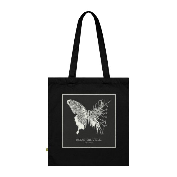 BREAK THE CYCLE. Black Tote Bag